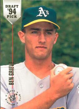 #84 Ben Grieve - Oakland Athletics - 1994 Stadium Club Draft Picks Baseball