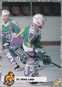 #24 Juha Lind - Jokerit Helsinki - 1993-94 Leaf Sisu SM-Liiga (Finnish) Hockey