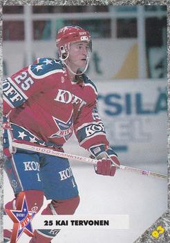 #93 Kai Tervonen - HIFK Helsinki - 1993-94 Leaf Sisu SM-Liiga (Finnish) Hockey