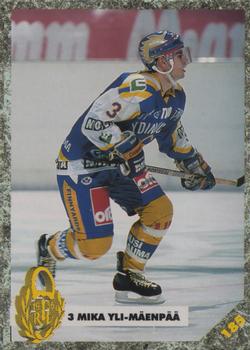 #185 Mika Yli-Mäenpää - Rauman Lukko - 1993-94 Leaf Sisu SM-Liiga (Finnish) Hockey