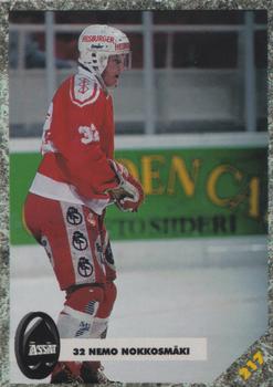 #217 Nemo Nokkosmäki - Porin Ässät - 1993-94 Leaf Sisu SM-Liiga (Finnish) Hockey