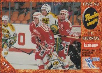 #311 Runkosarja 11. Kierros - Ilves Tampere /rin Ässät - 1993-94 Leaf Sisu SM-Liiga (Finnish) Hockey
