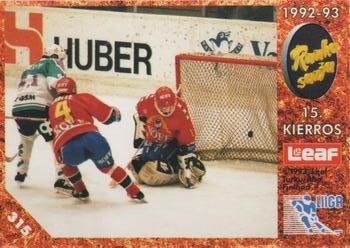 #315 Runkosarja 15. Kierros - Jokerit Helsinki / HIFK Helsinki - 1993-94 Leaf Sisu SM-Liiga (Finnish) Hockey