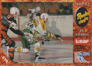 #320 Runkosarja 20. Kierros - Ilves Tampere / Reipas Lahti - 1993-94 Leaf Sisu SM-Liiga (Finnish) Hockey