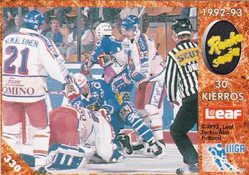 #330 Runkosarja 30. Kierros - Tappara Tampere / JyP HT - 1993-94 Leaf Sisu SM-Liiga (Finnish) Hockey