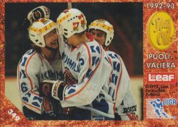 #349 Playoffs Puolivälierä - HPK Hämeenlinna / Rauman Lukko - 1993-94 Leaf Sisu SM-Liiga (Finnish) Hockey