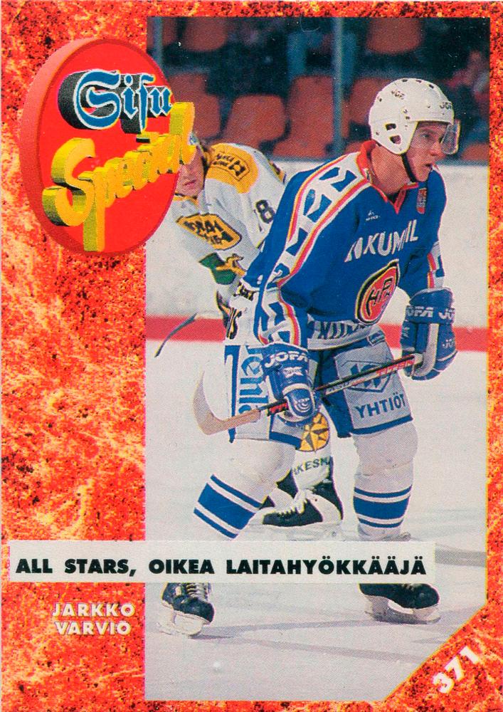 #371 Jarkko Varvio - HPK Hämeenlinna - 1993-94 Leaf Sisu SM-Liiga (Finnish) Hockey