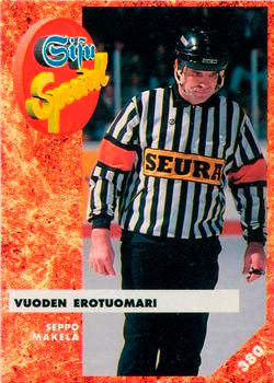 #380 Seppo Mäkelä - 1993-94 Leaf Sisu SM-Liiga (Finnish) Hockey