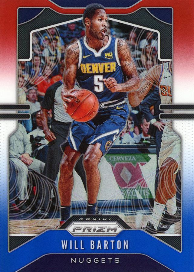 #85 Will Barton - Denver Nuggets - 2019-20 Panini Prizm - Prizms Red White and Blue Basketball