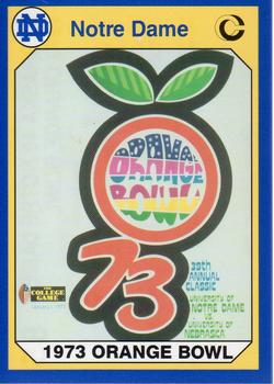 #85 1973 Orange Bowl - Notre Dame Fighting Irish - 1990 Collegiate Collection Notre Dame Football