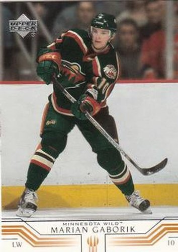 #85 Marian Gaborik - Minnesota Wild - 2001-02 Upper Deck Hockey