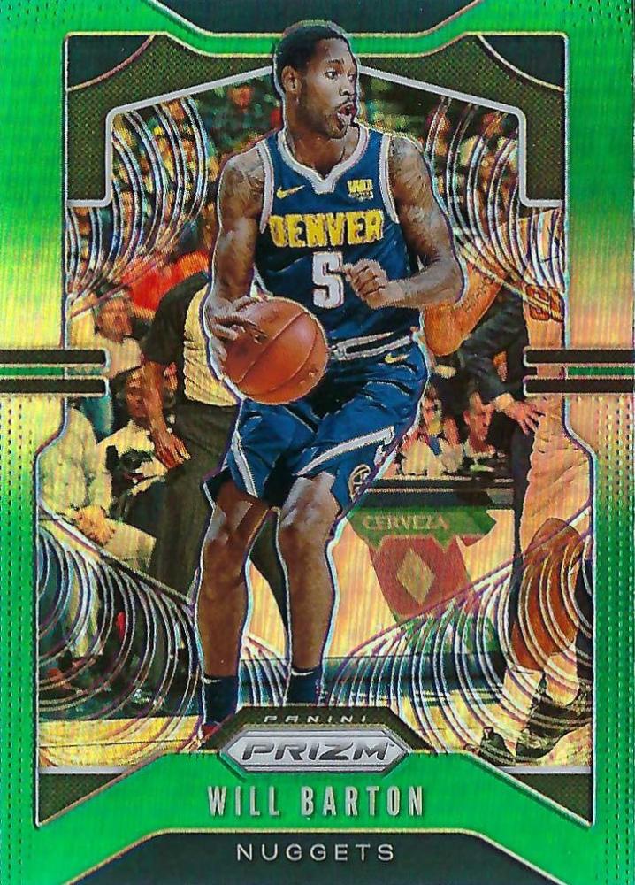#85 Will Barton - Denver Nuggets - 2019-20 Panini Prizm - Prizms Green Basketball