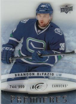 #85 Brandon DeFazio - Vancouver Canucks - 2014-15 Upper Deck Ice Hockey