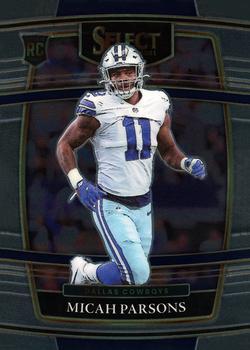 #85 Micah Parsons - Dallas Cowboys - 2021 Panini Select - Black and Gold Prizm Die Cut Football