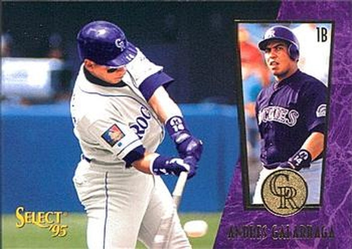 #85 Andres Galarraga - Colorado Rockies - 1995 Select Baseball
