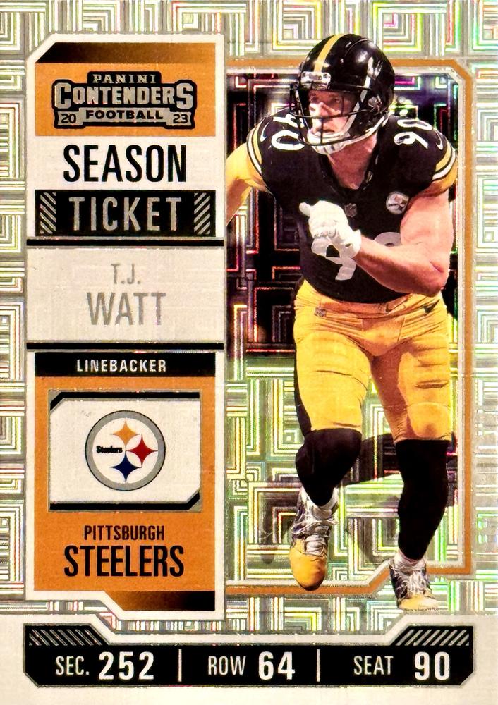 #85 T.J. Watt - Pittsburgh Steelers - 2023 Panini Contenders Football