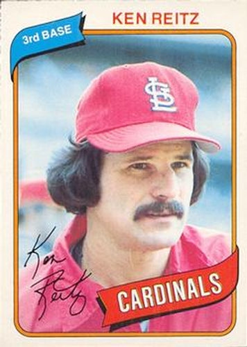 #103 Ken Reitz - St. Louis Cardinals - 1980 O-Pee-Chee Baseball