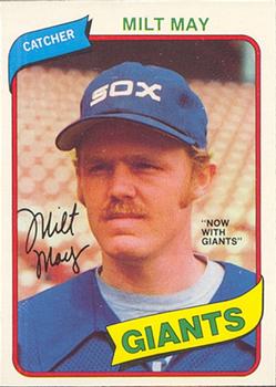 #340 Milt May - San Francisco Giants - 1980 O-Pee-Chee Baseball
