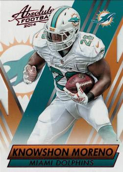 #86 Knowshon Moreno - Miami Dolphins - 2014 Panini Absolute - Red Football