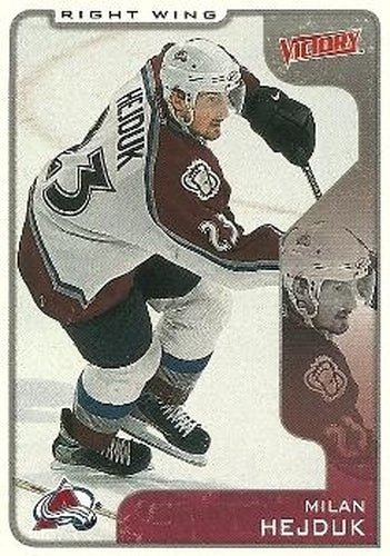 #86 Milan Hejduk - Colorado Avalanche - 2001-02 Upper Deck Victory Hockey
