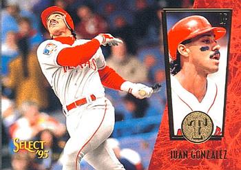 #86 Juan Gonzalez - Texas Rangers - 1995 Select Baseball
