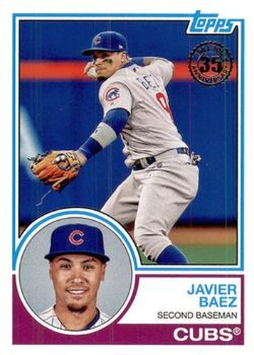 #83-86 Javier Baez - Chicago Cubs - 2018 Topps - 1983 Topps Baseball 35th Anniversary Baseball