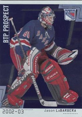 #86 Jason LaBarbera - New York Rangers - 2002-03 Be a Player Between the Pipes Hockey