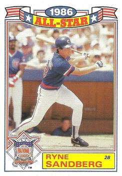 #3 Ryne Sandberg - Chicago Cubs - 1987 Topps - 1986 All-Star Game Commemorative Set (Glossy All-Stars) Baseball