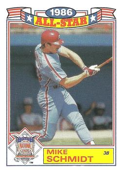 #4 Mike Schmidt - Philadelphia Phillies - 1987 Topps - 1986 All-Star Game Commemorative Set (Glossy All-Stars) Baseball