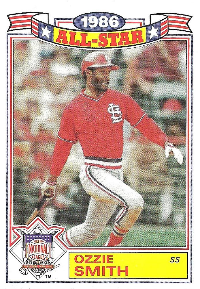 #5 Ozzie Smith - St. Louis Cardinals - 1987 Topps - 1986 All-Star Game Commemorative Set (Glossy All-Stars) Baseball