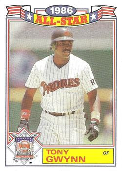 #6 Tony Gwynn - San Diego Padres - 1987 Topps - 1986 All-Star Game Commemorative Set (Glossy All-Stars) Baseball