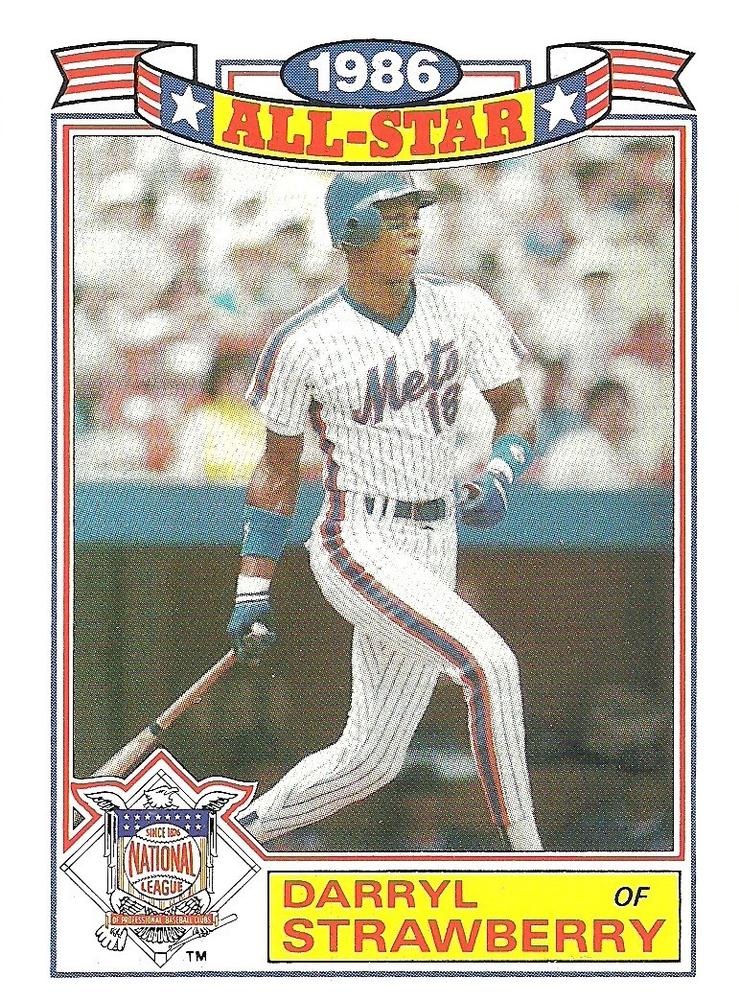 #8 Darryl Strawberry - New York Mets - 1987 Topps - 1986 All-Star Game Commemorative Set (Glossy All-Stars) Baseball