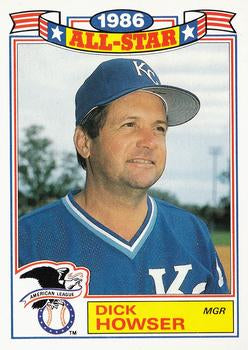 #12 Dick Howser - Kansas City Royals - 1987 Topps - 1986 All-Star Game Commemorative Set (Glossy All-Stars) Baseball