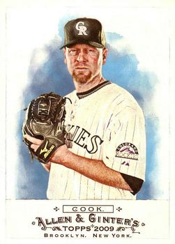 #87 Aaron Cook - Colorado Rockies - 2009 Topps Allen & Ginter Baseball