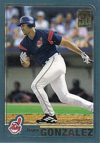 #T87 Juan Gonzalez - Cleveland Indians - 2001 Topps Traded & Rookies Baseball