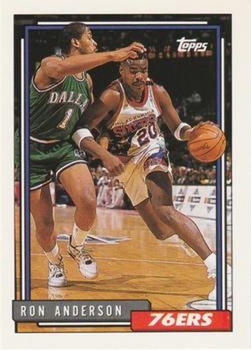 #87 Ron Anderson - Philadelphia 76ers - 1992-93 Topps Basketball