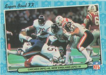 #87 Super Bowl - Chicago Bears / New England Patriots - 1986 Fleer Team Action Football
