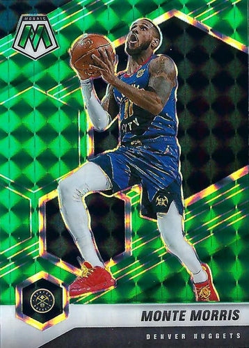 #87 Monte Morris - Denver Nuggets - 2020-21 Panini Mosaic - Mosaic Green Basketball