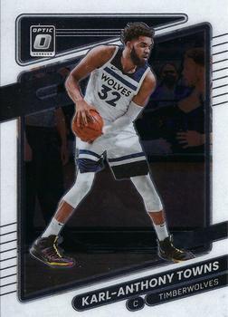 #87 Karl-Anthony Towns - Minnesota Timberwolves - 2021-22 Donruss Optic Basketball