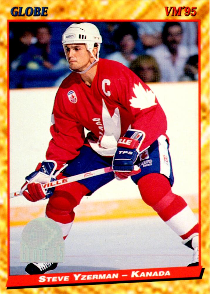 #89 Steve Yzerman - Canada - 1995 Semic Globe VM (Swedish) Hockey