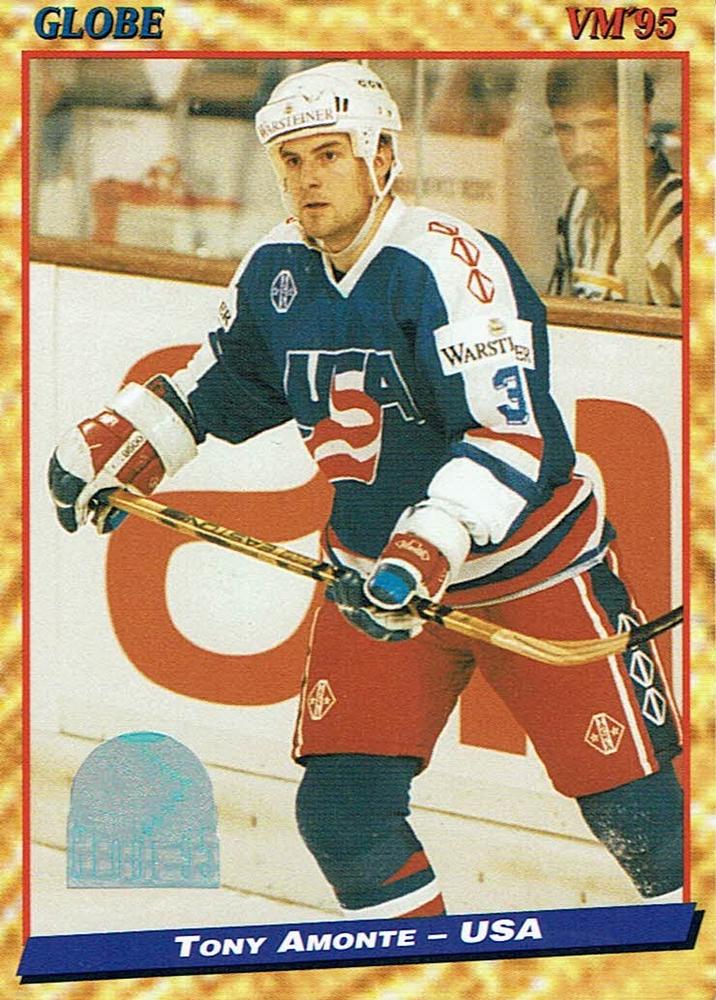 #121 Tony Amonte - USA - 1995 Semic Globe VM (Swedish) Hockey
