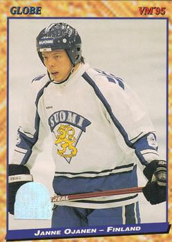 #136 Janne Ojanen - Finland - 1995 Semic Globe VM (Swedish) Hockey