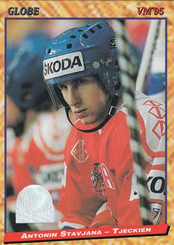 #150 Antonin Stavjana - Czech Republic - 1995 Semic Globe VM (Swedish) Hockey
