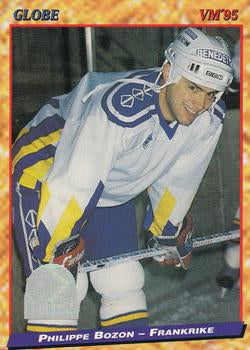 #205 Philippe Bozon - France - 1995 Semic Globe VM (Swedish) Hockey