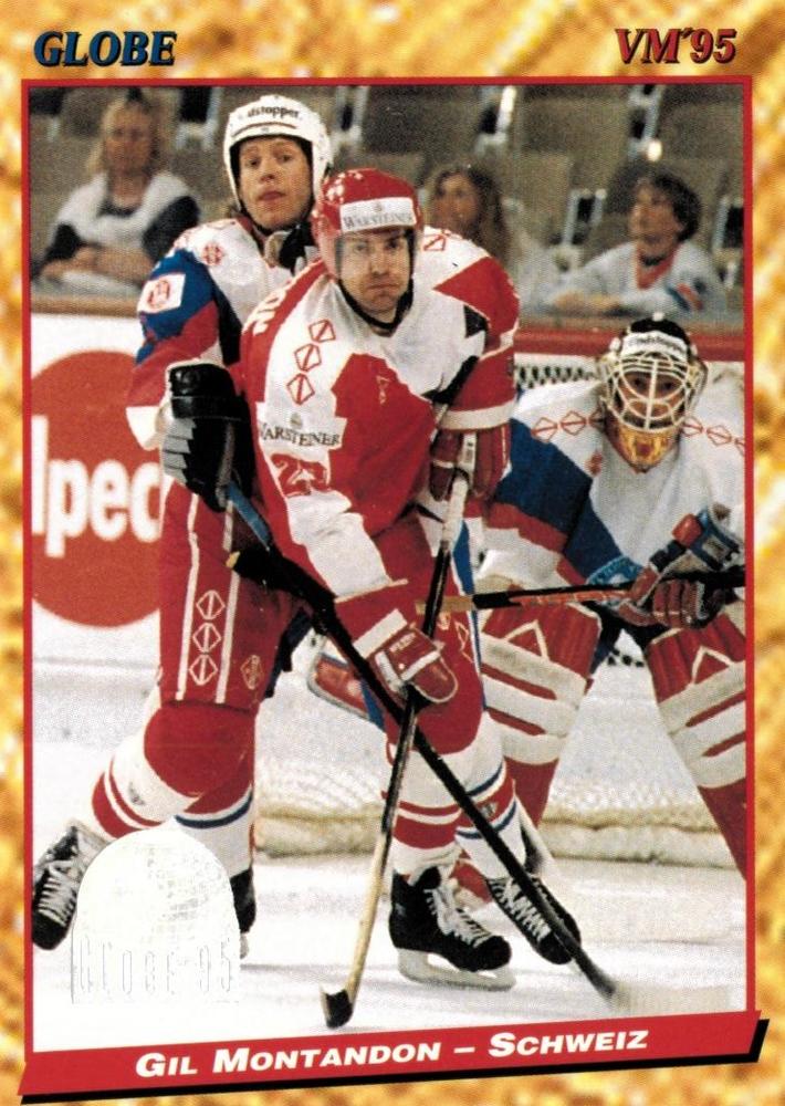 #215 Gil Montandon - Switzerland - 1995 Semic Globe VM (Swedish) Hockey