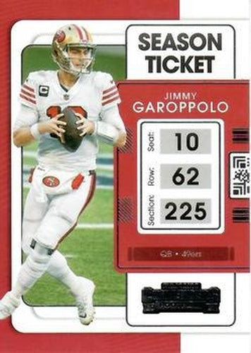 #88 Jimmy Garoppolo - San Francisco 49ers - 2021 Panini Contenders Football