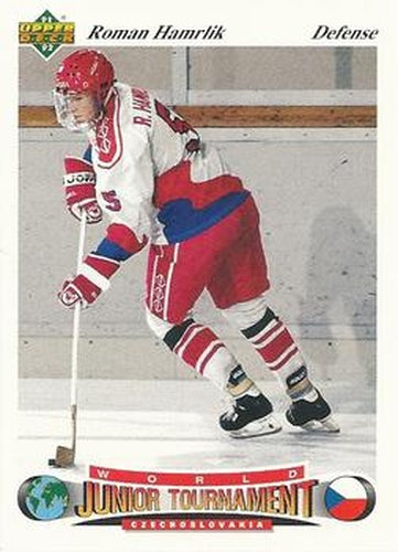 #88 Roman Hamrlik - Czechoslovakia - 1991-92 Upper Deck Czech World Juniors Hockey