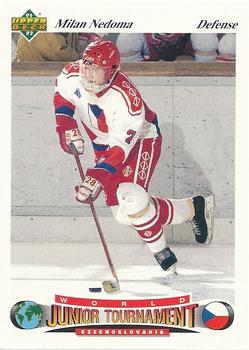 #89 Milan Nedoma - Czechoslovakia - 1991-92 Upper Deck Czech World Juniors Hockey