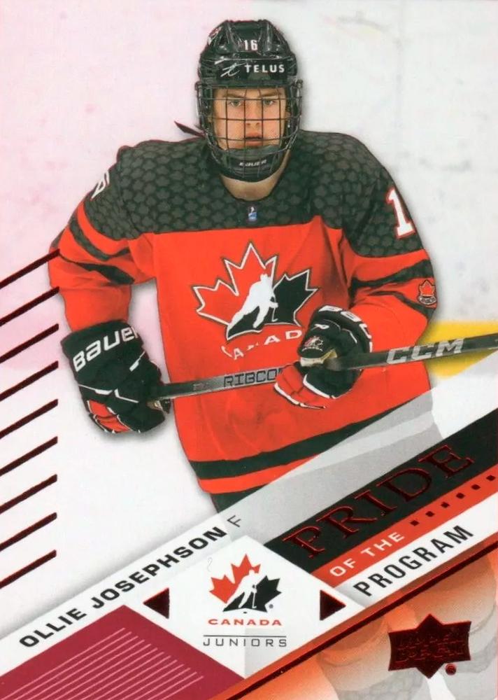 #89 Ollie Josephson - Canada - 2024 Upper Deck Team Canada Juniors - Red Foil Hockey