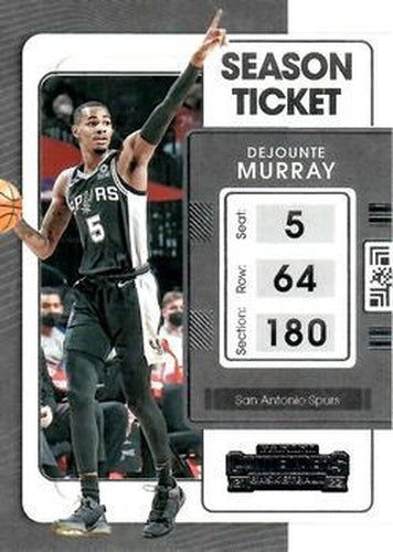 #89 Dejounte Murray - San Antonio Spurs - 2021-22 Panini Contenders Basketball